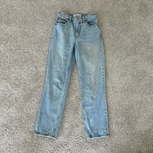 Abercrombie high rise straight jeans size 25/0